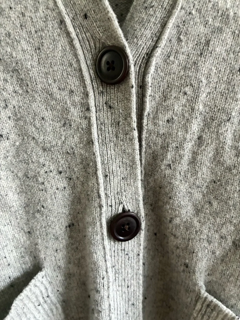 J Crew 100% Wool Grey Button Long Cardigan Size Small. Preppy classic
